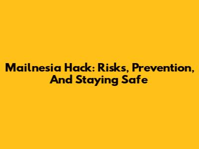 Mailnesia Hack: Risks, Prevention, And Staying Safe