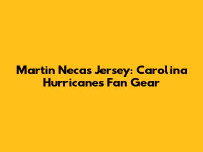 Martin Necas Jersey: Carolina Hurricanes Fan Gear
