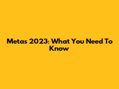 Meta's 2023: What You Need To Know