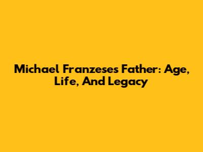 Michael Franzese's Father: Age, Life, And Legacy