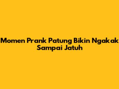 Momen Prank Patung Bikin Ngakak Sampai Jatuh
