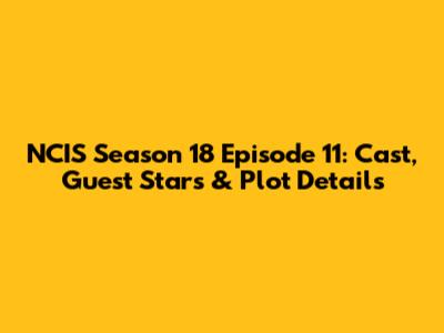 NCIS Season 18 Episode 11: Cast, Guest Stars & Plot Details