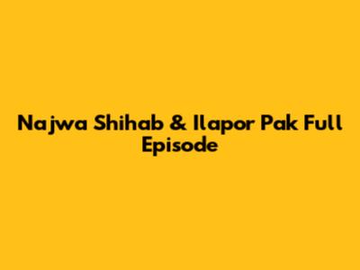 Najwa Shihab & 'Ilapor Pak' Full Episode