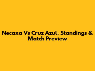 Necaxa Vs Cruz Azul: Standings & Match Preview