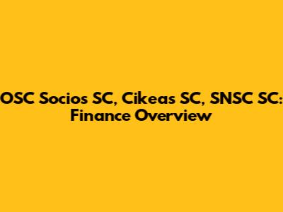OSC Socios SC, Cikeas SC, SNSC SC: Finance Overview
