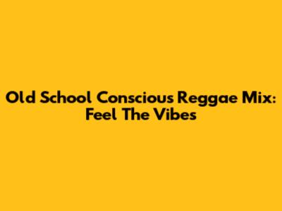Old School Conscious Reggae Mix: Feel The Vibes