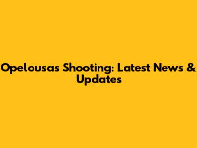 Opelousas Shooting: Latest News & Updates