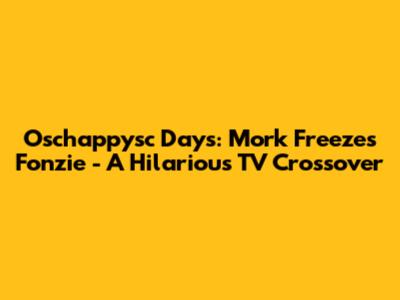 Oschappysc Days: Mork Freezes Fonzie - A Hilarious TV Crossover