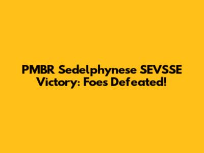 PMBR Sedelphynese SEVSSE Victory: Foes Defeated!