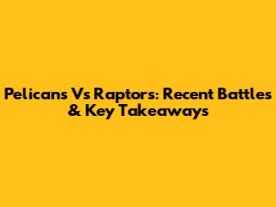 Pelicans Vs Raptors: Recent Battles & Key Takeaways