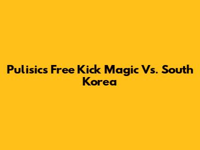 Pulisic's Free Kick Magic Vs. South Korea