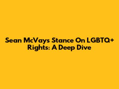 Sean McVay's Stance On LGBTQ+ Rights: A Deep Dive