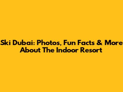 Ski Dubai: Photos, Fun Facts & More About The Indoor Resort