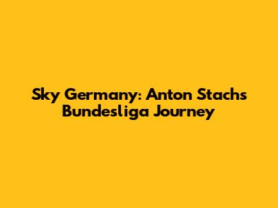 Sky Germany: Anton Stach's Bundesliga Journey