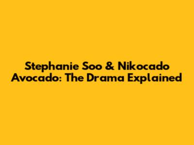 Stephanie Soo & Nikocado Avocado: The Drama Explained