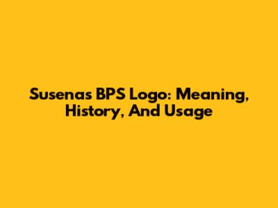 Susenas BPS Logo: Meaning, History, And Usage