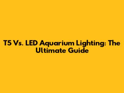 T5 Vs. LED Aquarium Lighting: The Ultimate Guide