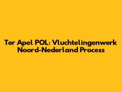 Ter Apel POL: Vluchtelingenwerk Noord-Nederland Process