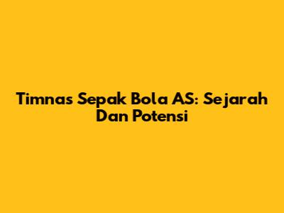 Timnas Sepak Bola AS: Sejarah Dan Potensi