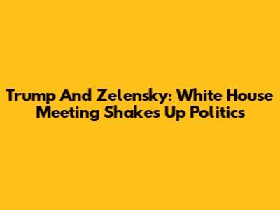 Trump And Zelensky: White House Meeting Shakes Up Politics