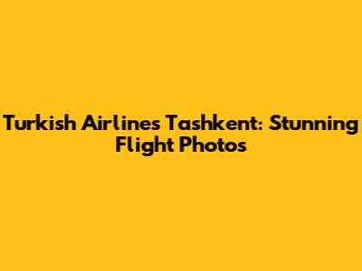 Turkish Airlines Tashkent: Stunning Flight Photos