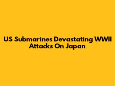 US Submarines' Devastating WWII Attacks On Japan