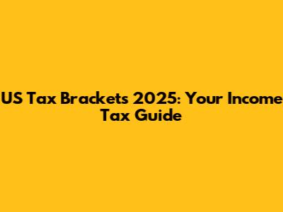 US Tax Brackets 2025: Your Income Tax Guide