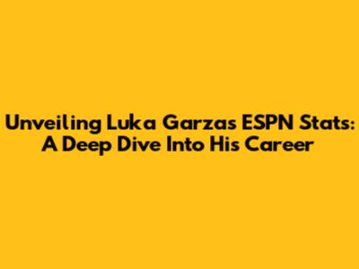 Unveiling Luka Garza's ESPN Stats: A Deep Dive Into His Career