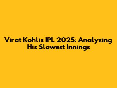 Virat Kohli's IPL 2025: Analyzing His Slowest Innings
