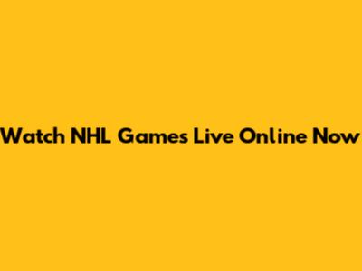 Watch NHL Games Live Online Now