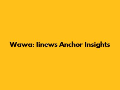 Wawa: Iinews Anchor Insights