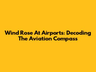 Wind Rose At Airports: Decoding The Aviation Compass