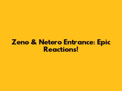 Zeno & Netero Entrance: Epic Reactions!