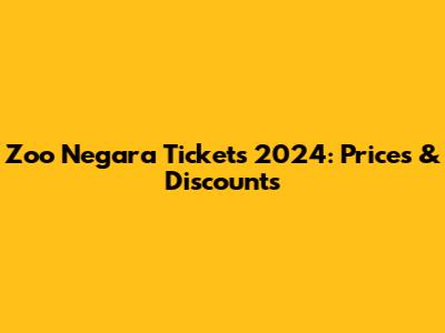 Zoo Negara Tickets 2024: Prices & Discounts